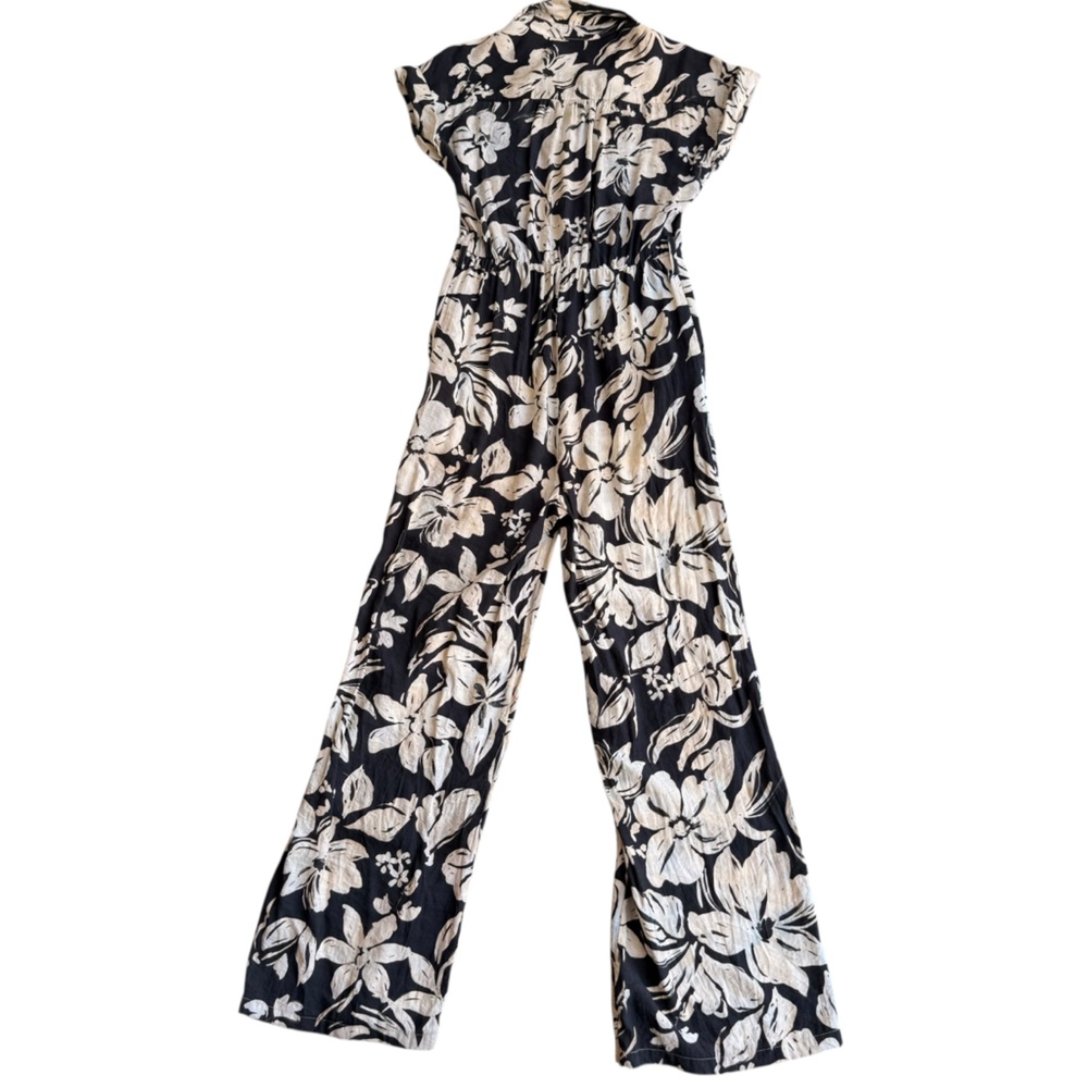 MNG Floral Black and White Jumpsuit XS - Picture 7 of 11